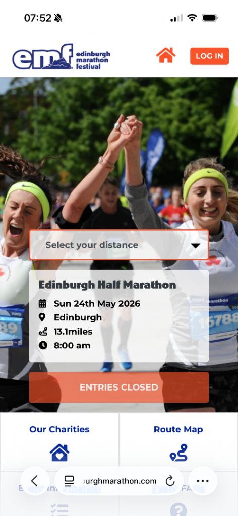Edinburgh Half Marathon Ticket