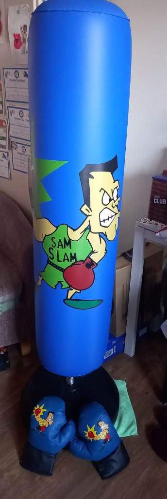 Kids Sam Slam Punch Bag on stand