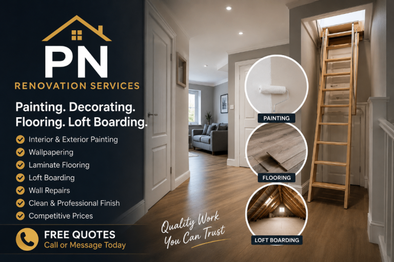 Painter ✅ Painting&decoration, ✅Laminate Flooring ✅ Loft boarding 