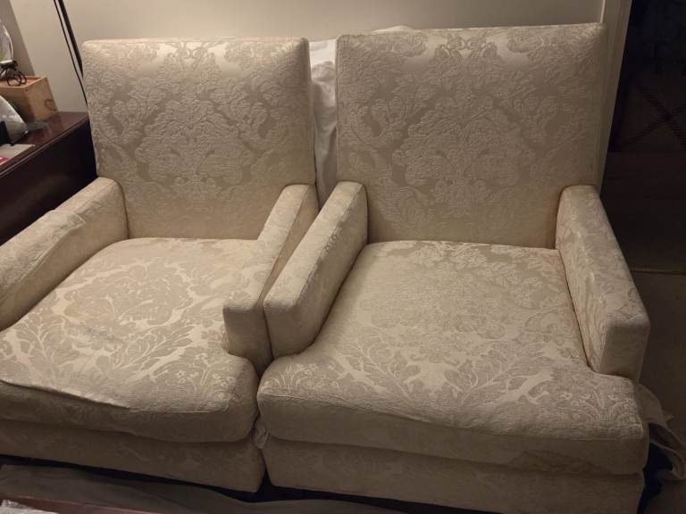 Two good condition armchairs for sale in victoria London..must go ASAP