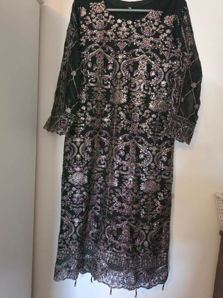 Beautiful Embellished Ladies Dress with Trousers and Dupatta