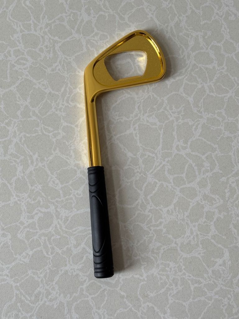 New Gold Golf Club Shaped Bottle Opener – 'For Him'