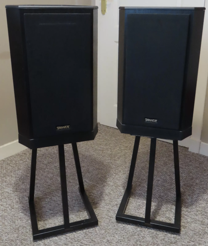 Vintage Tannoy Sixes 609 Bi-wireable Speakers with Stands Black Pair