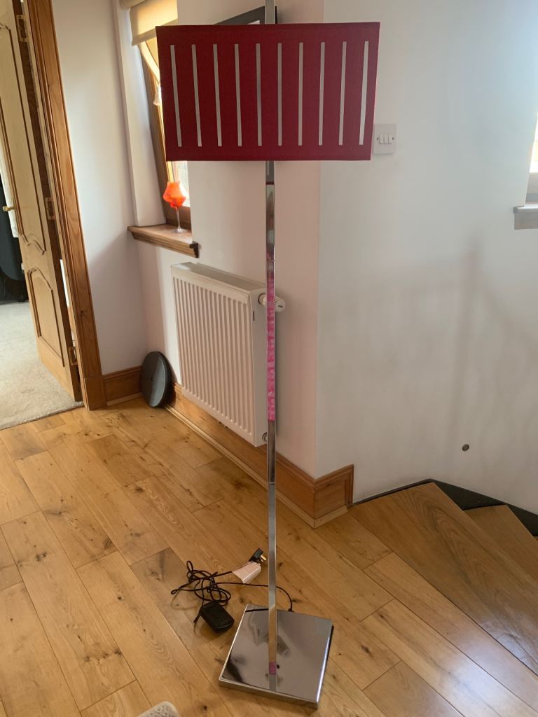 Standard lamp with ceiling shade to match