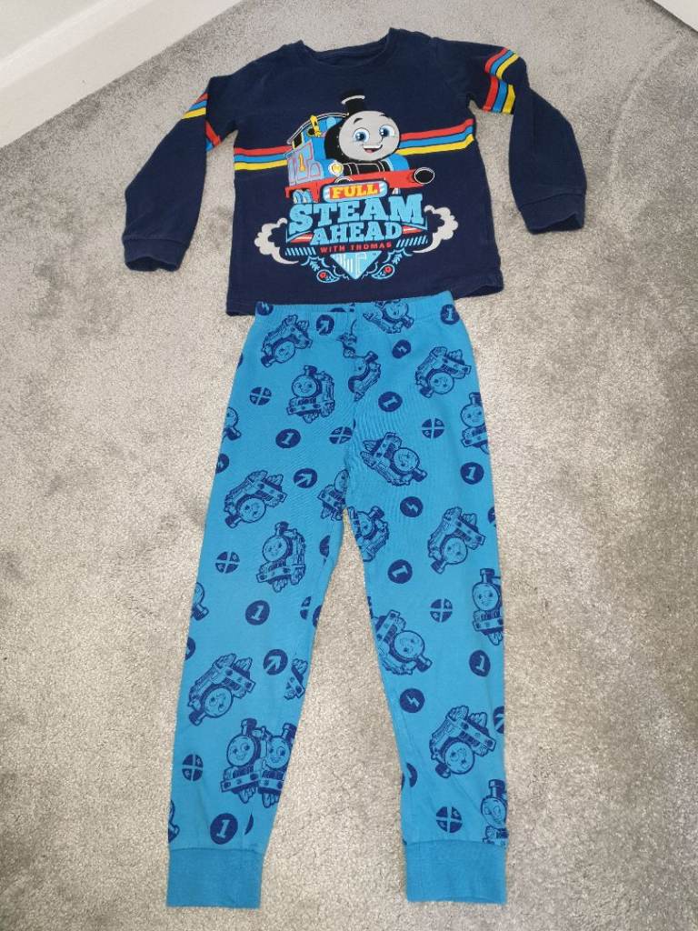 Mothercare Blue/Navy Thomas Tank Engine Boys Pyjamas Set (4-5 years)