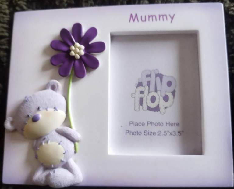 🆕 Purple And White Mummy Photo Frame