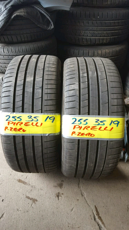 MATCHING PAIR 255 35 19 PIRELLI P-ZEROS 6-7mm £120 FITD & BAL opn 7dys