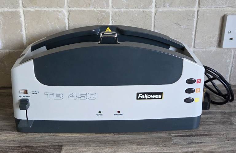 Job Lot of Fellowes TB 450 Thermal Binding Machine and Binders