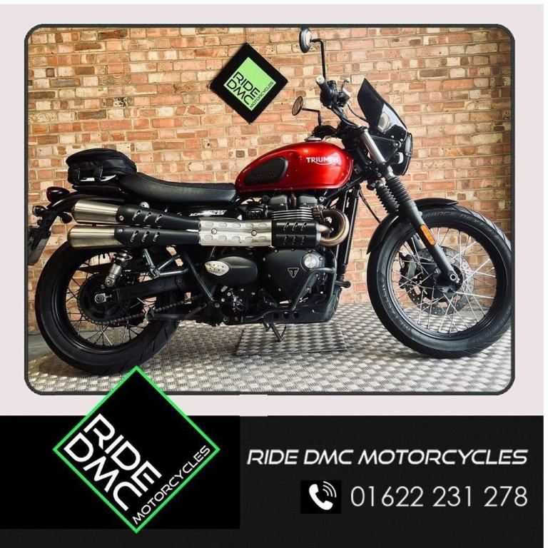TRIUMPH STREET SCRAMBLER 900. SERVICED. 8500 MILES. GOOD SERVICE HISTORY