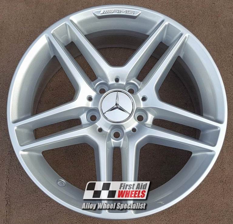 MERCEDES C CLASS W204 1X 17" GENUINE AMG SILVER REAR ALLOY WHEEL S294SR