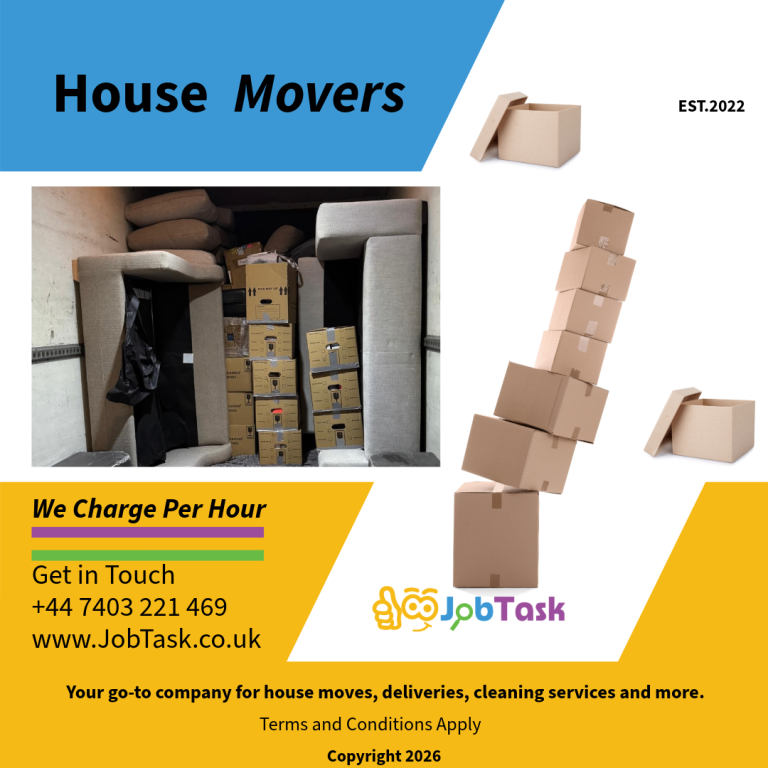 Removals | House Moves in London | Furniture Delivery and Assembly | 2 or 3 Men team with a van.