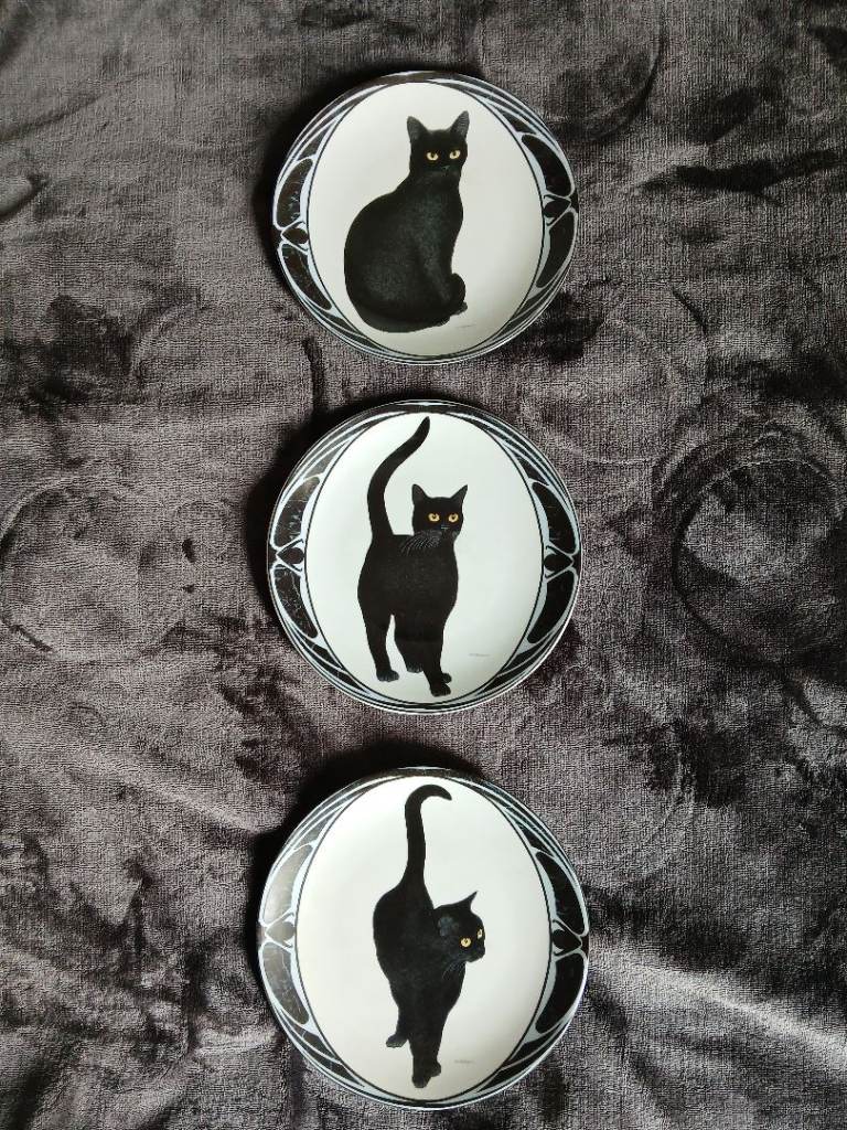 Bradford Exchange-Stolze Schonheit ~Black Cat Plates