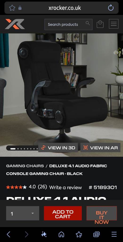 X Rocker gaming setup