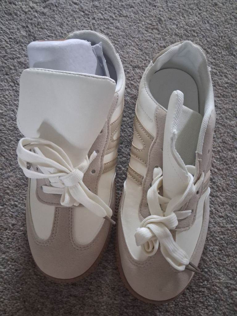 Adidas Samba OG Trainers – White/Cream, As Good As New
