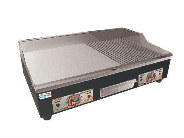 ELECTRIC GRIDDLE HOTPLATE  FLAT  GROOVED COMMERCIAL LARGE