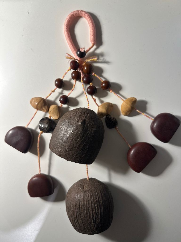 Handmade natural seed pod wind chime