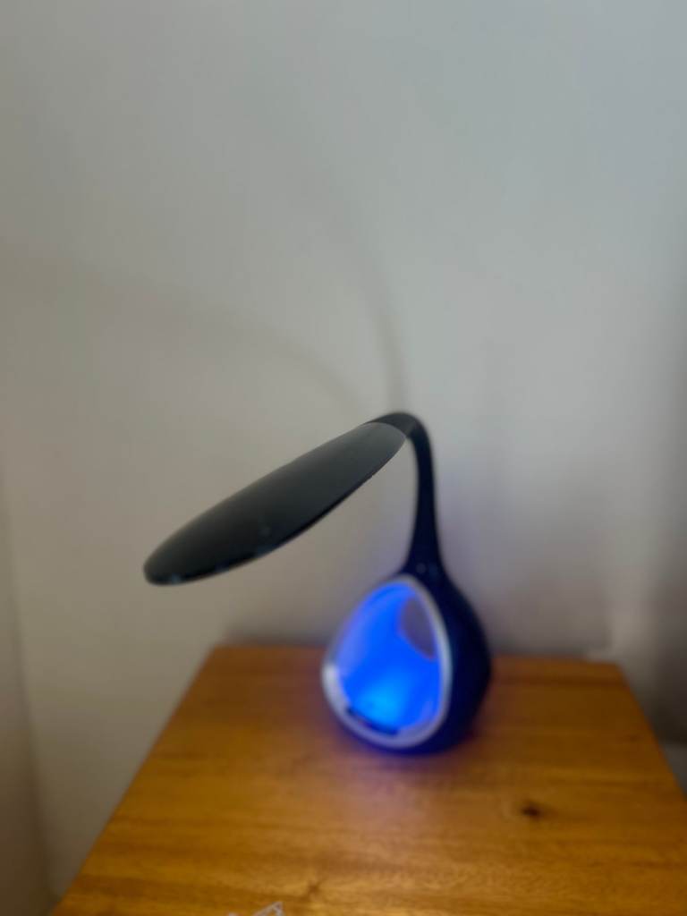 Black Adjustable LED Table Lamp – RGB Colour Changing + Warm/White/Natural Light