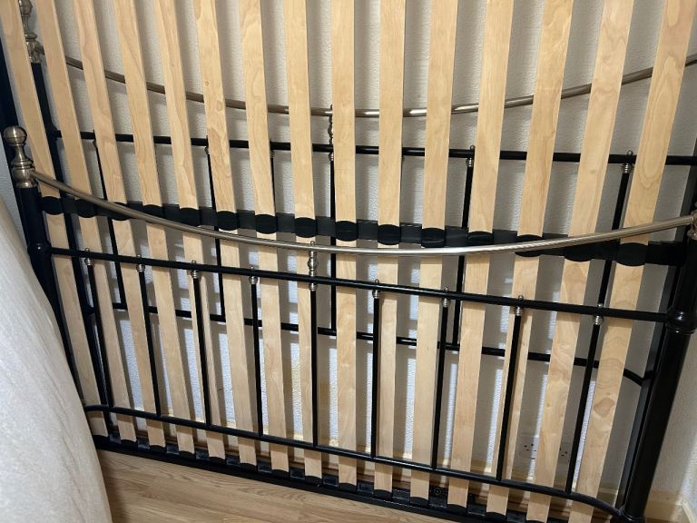 Super king metal bed frame with mattress