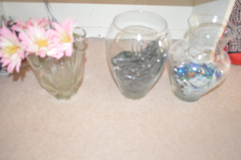 3X STUNNING glass  VASES DARTINGtON. light up etched beads 