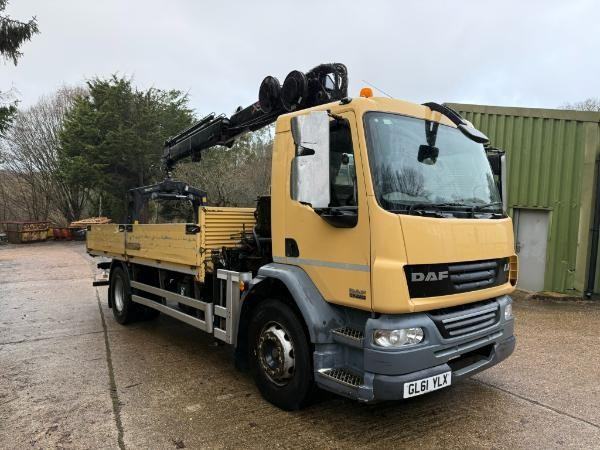 Daf LF55.220 Euro 5 Day Cab Hiab 122 B-2 Hi Duo Remote Block Grab Crane 4x2
