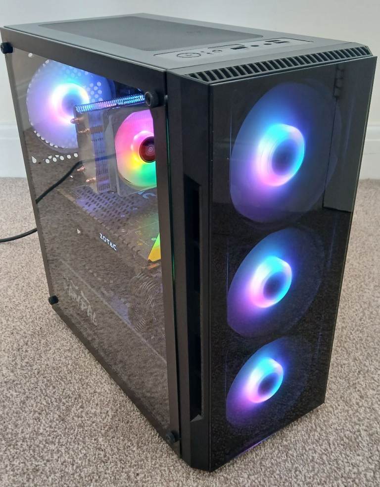 Desktop computer (new build) for games and work.Includes monitor, keyboard, mouse and Warranty.
