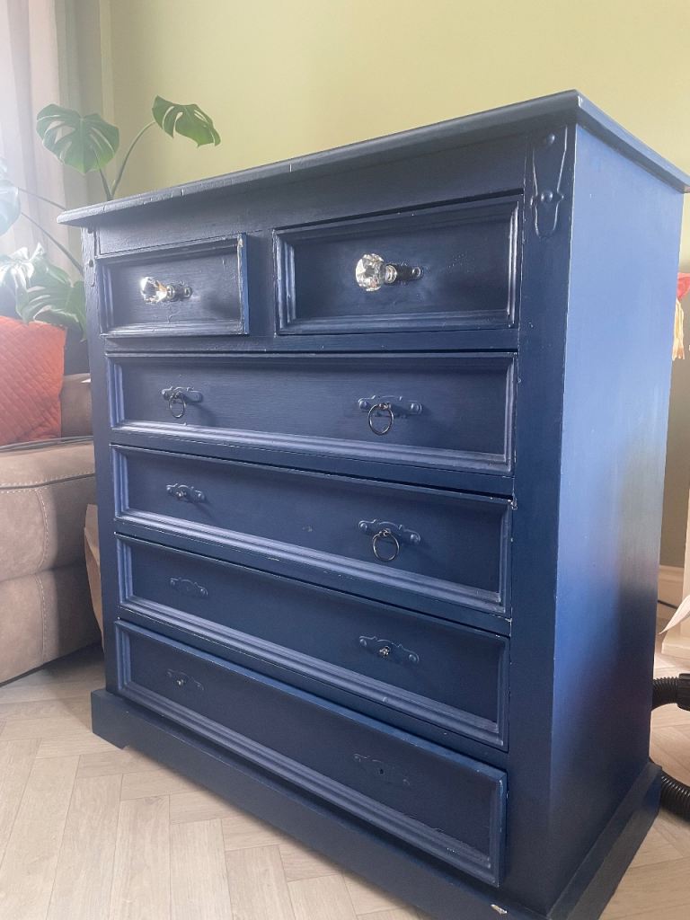 Navy Blue Chest of Drawers with 