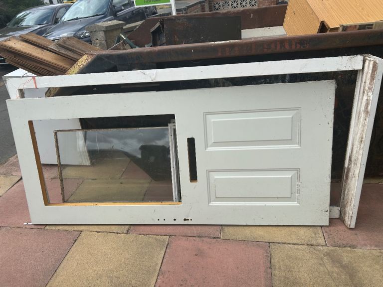 White plastic front door 