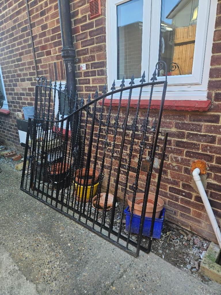 Wrought iron gates.