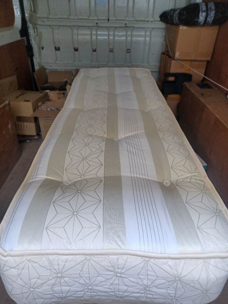 Brand new small single bed and mattress
