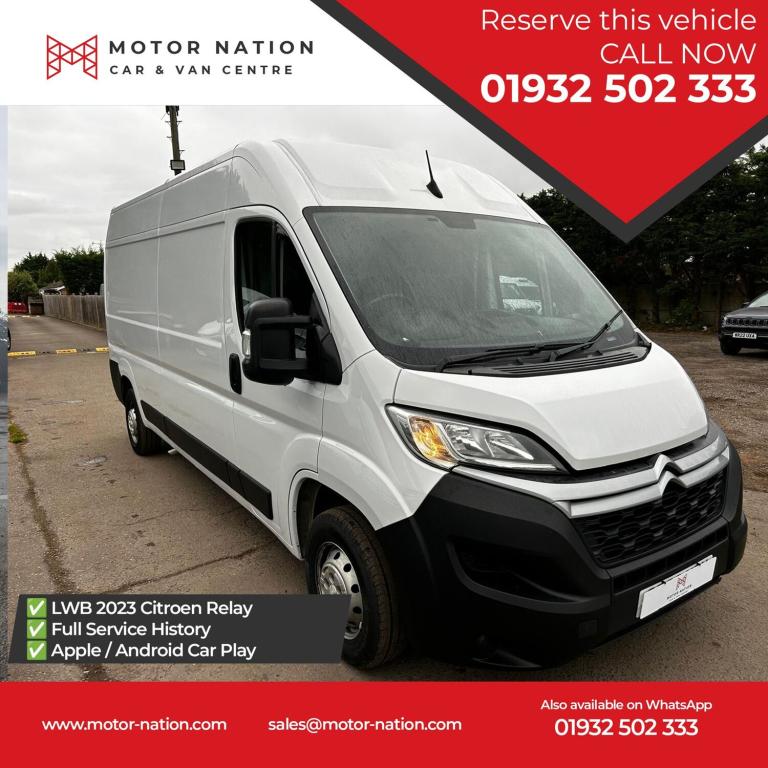 2023 Citroen Relay 2.2 BlueHDi 35 Enterprise Edition Panel Van 5dr Diesel Manual L3 High Roof  Pa...