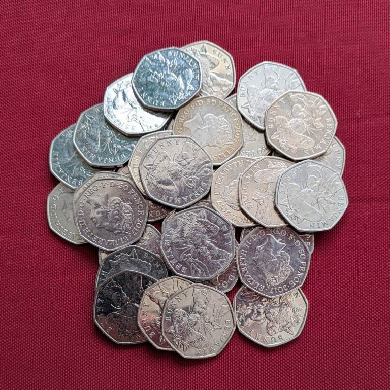 50p 2017 - Beatrix Potter BENJAMIN BUNNY coins