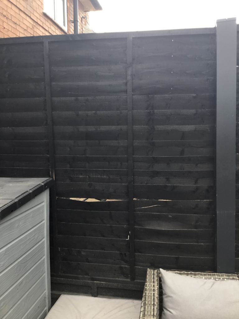 Black fence panels