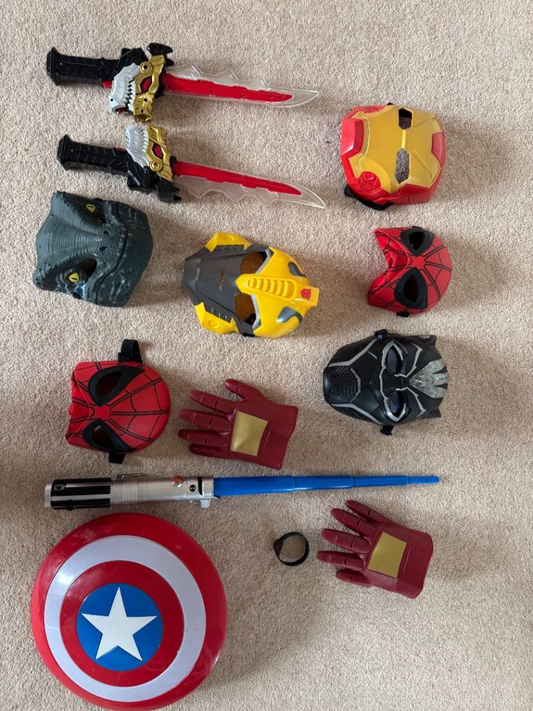 Kids' Superhero & Dinosaur Costume Accessories Bundle