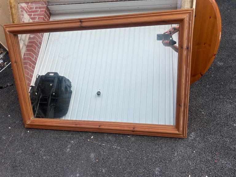 Can deliver large pine wooden framed mirror mirror
