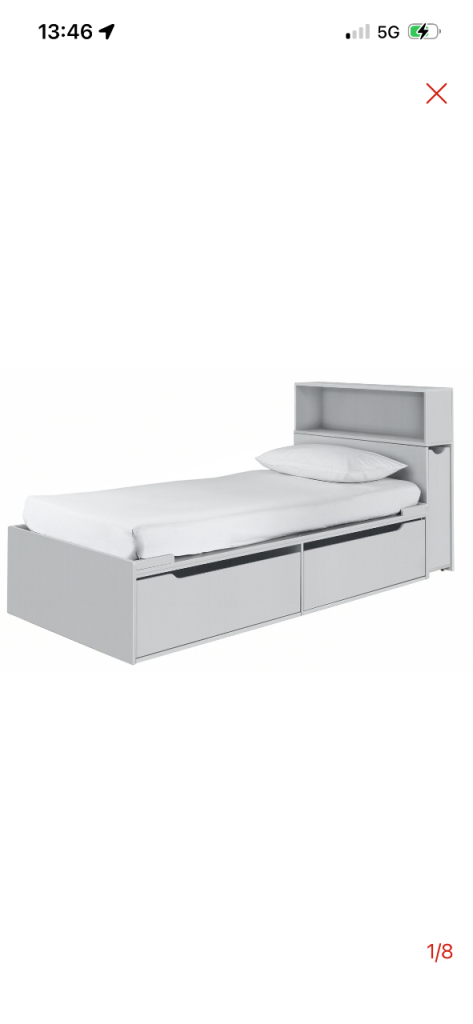 Habitat storage cabin bed with headboard