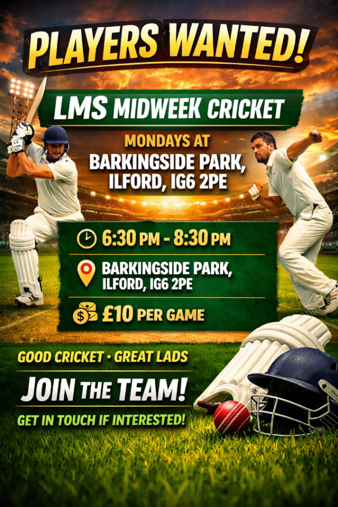 cricket players required. 