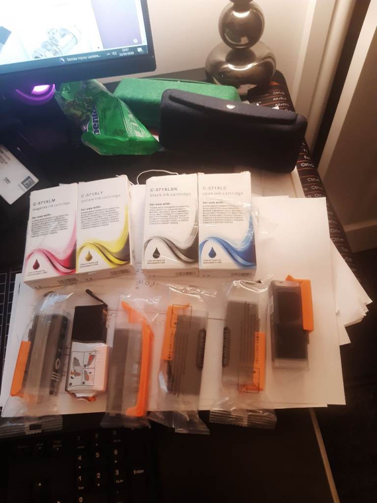 10 canon ink cartridges unopened for TS5050  and various other printers 