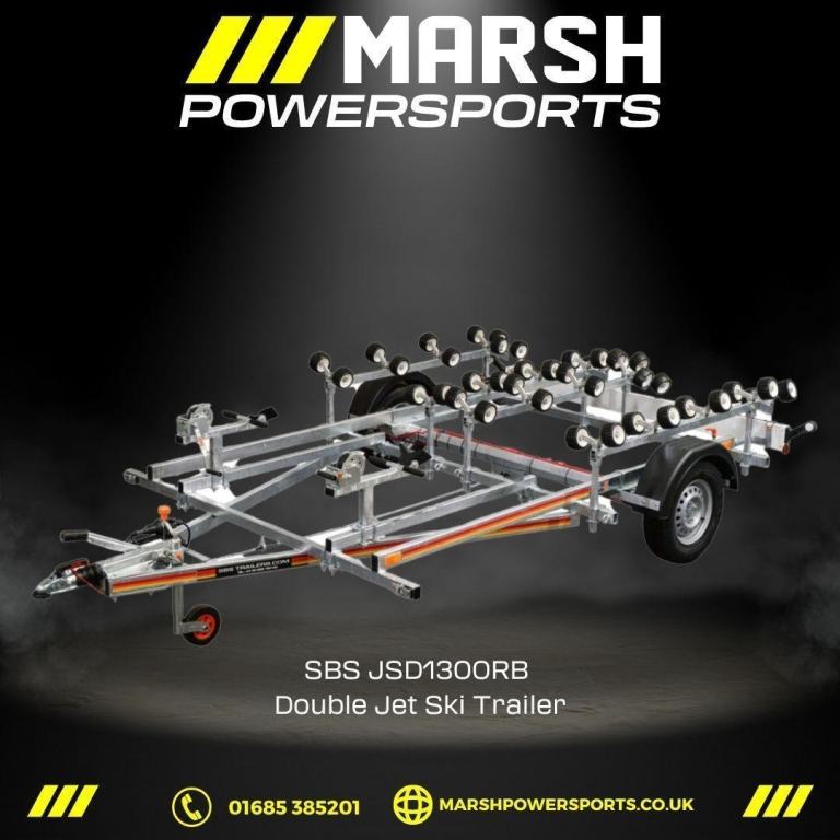 SBS JSD1300 RB Double Braked Roller Watercraft Trailer