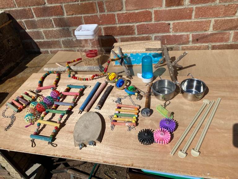 Bird Cage Toys and Perches etc.