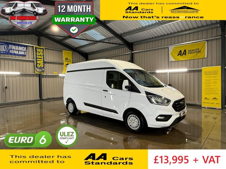 2023 73 Reg Ford Transit Custom Trend 300 L2H2 LWB Hi Roof + VAT