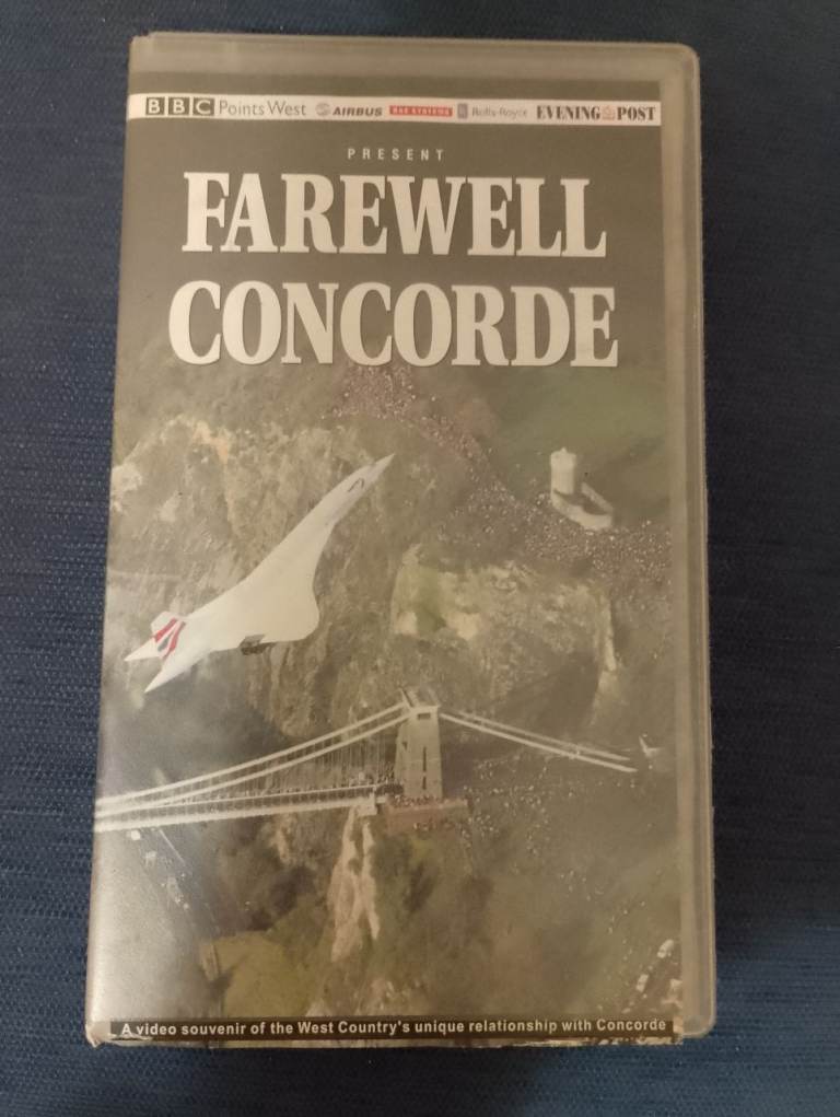 Farewell Concorde VHS tape