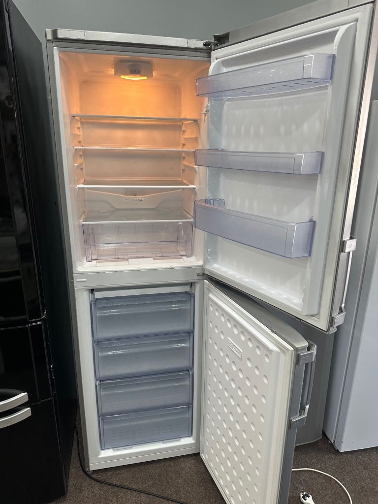 BEKO tall silver good condition frost free fridge freezer 