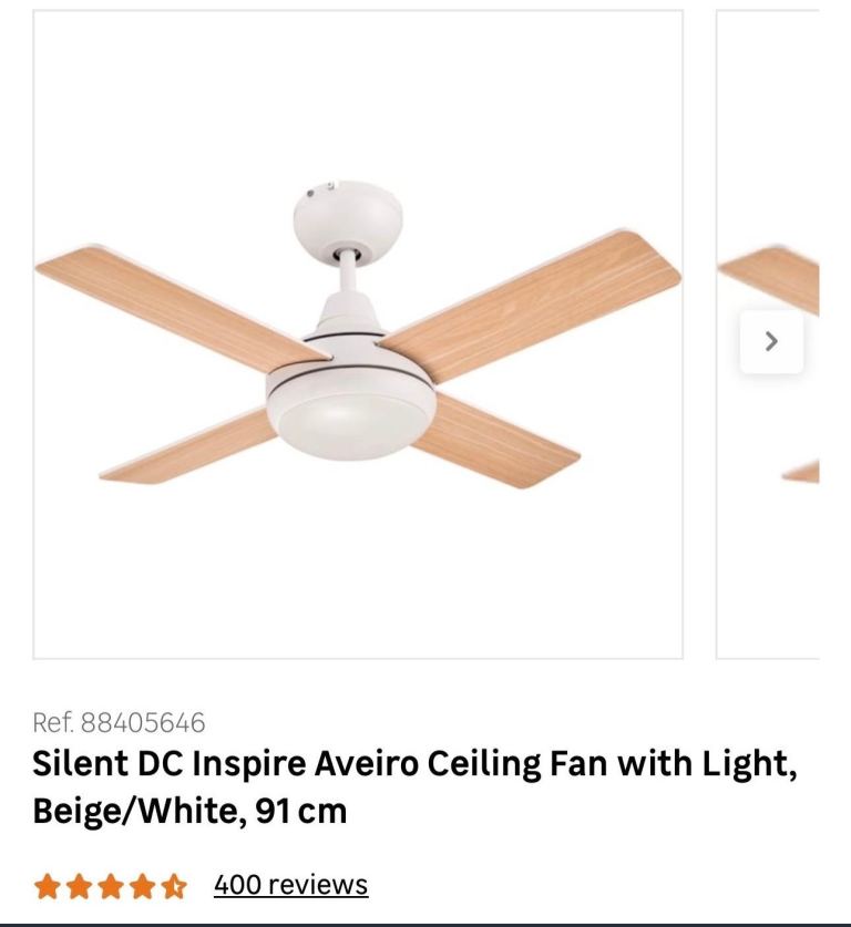 Ceiling Fan with Light 91cm