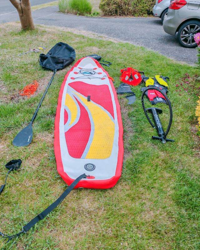 Awesafe Inflatable Stand Up Paddle SUP Board and other items