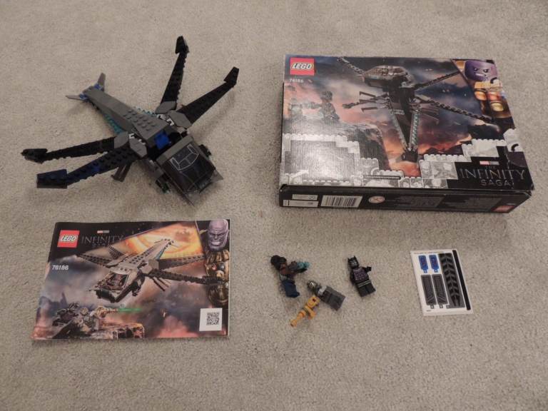 Marvel Studio Infininty Saga Lego 76186 Black Panther Dragon Flyer 8+ 202 pieces retired product