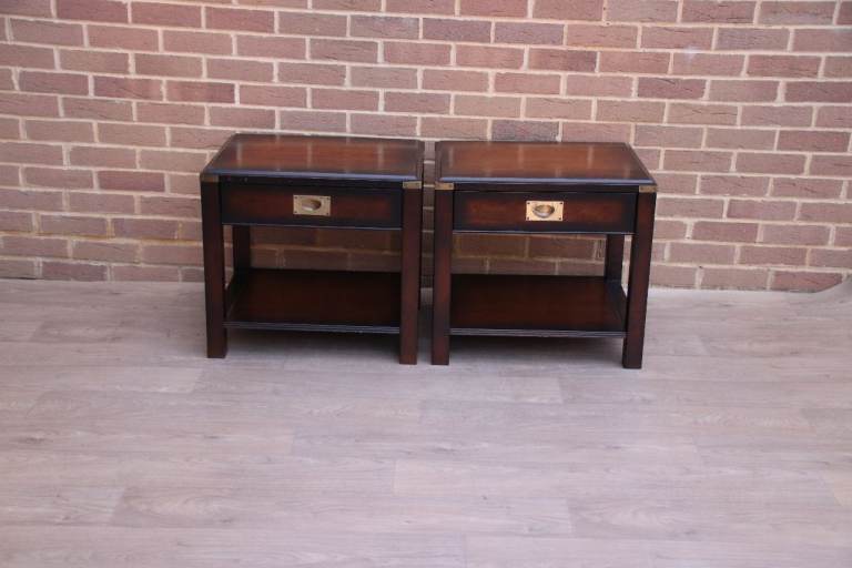 Military Campaign Bedside Tables (UK Delivery)