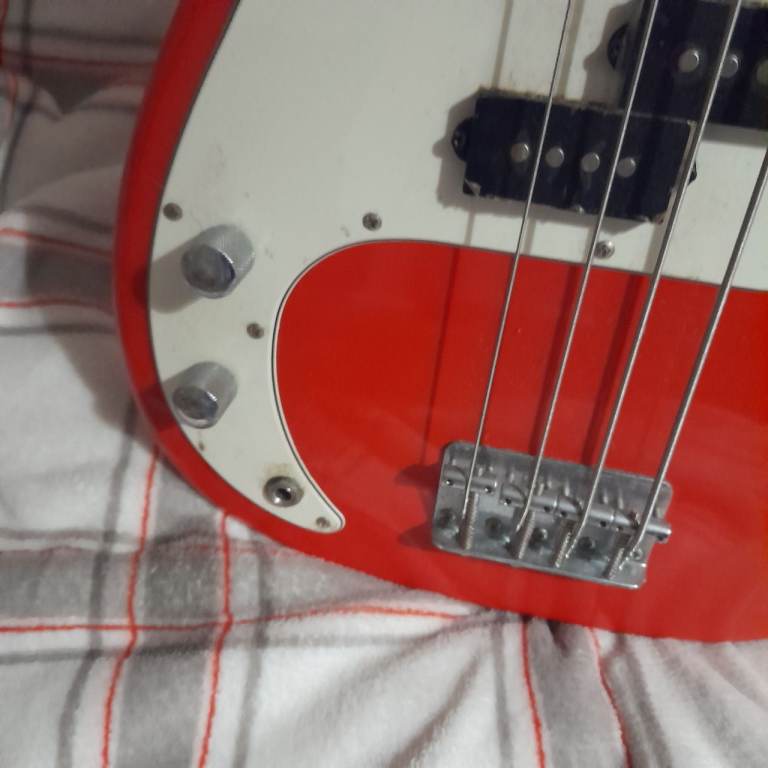 Left-handed Bass guitar. 