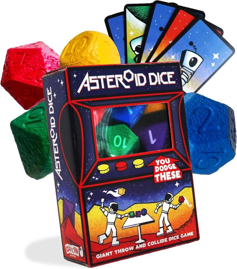 new in packaging - Asteroid Dice: The giant throw & collide squishy dice game!