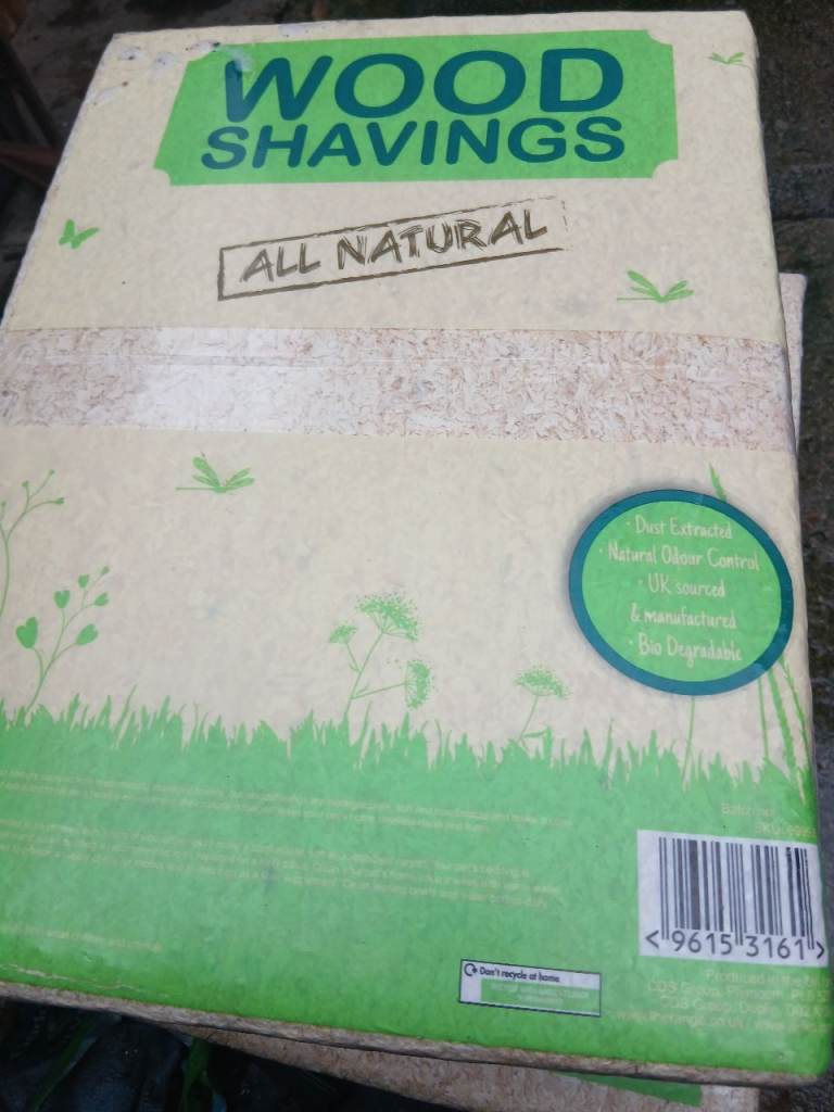 2 Packs of Wood Shavings for Hutch.