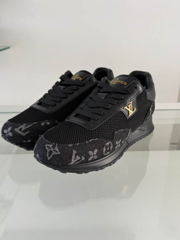 LOUIS VUITTON Black Monogram Trainers - Men's